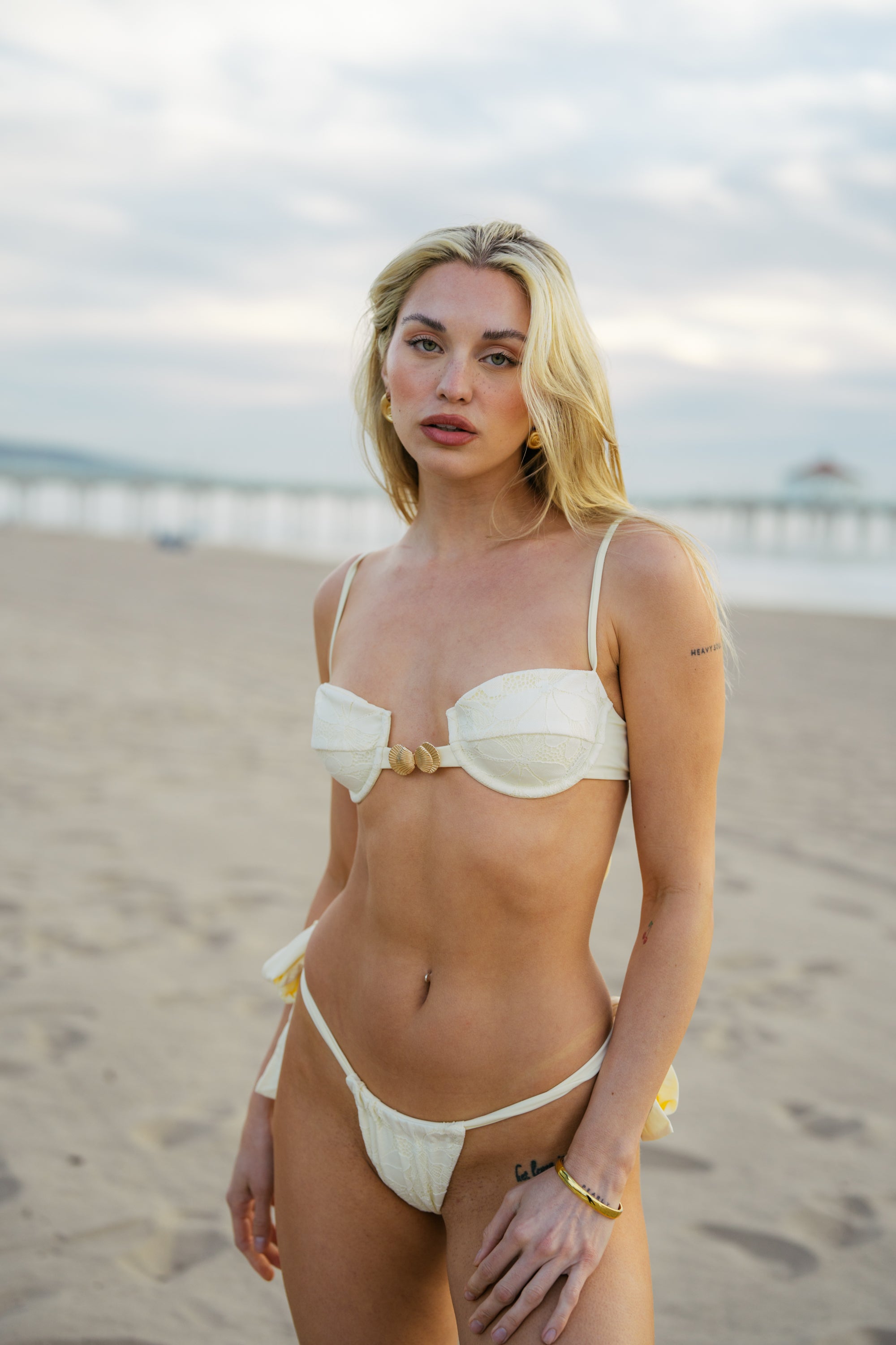 Lani in Cream Lace Bottoms