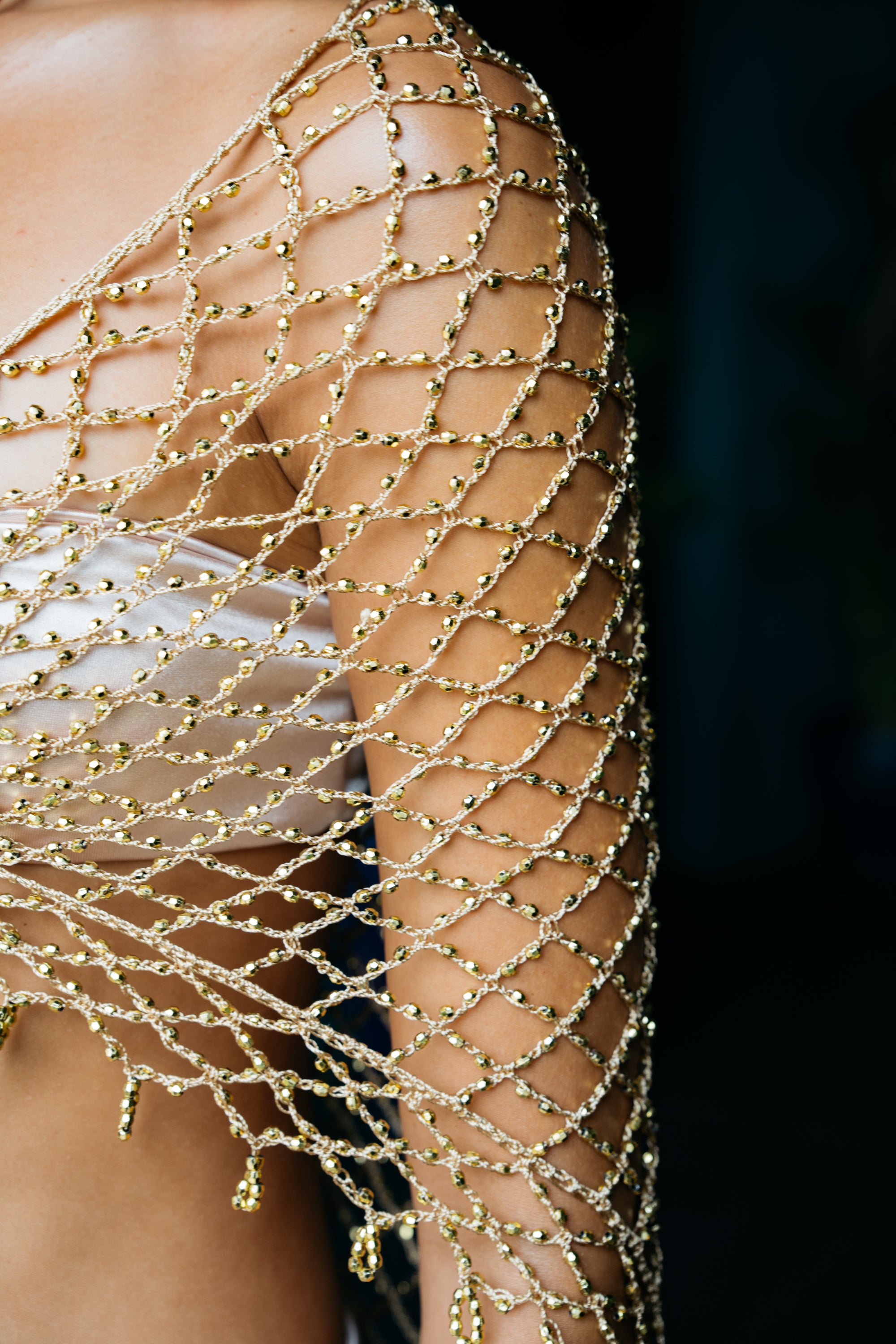 Rue Gold Beaded Sarong