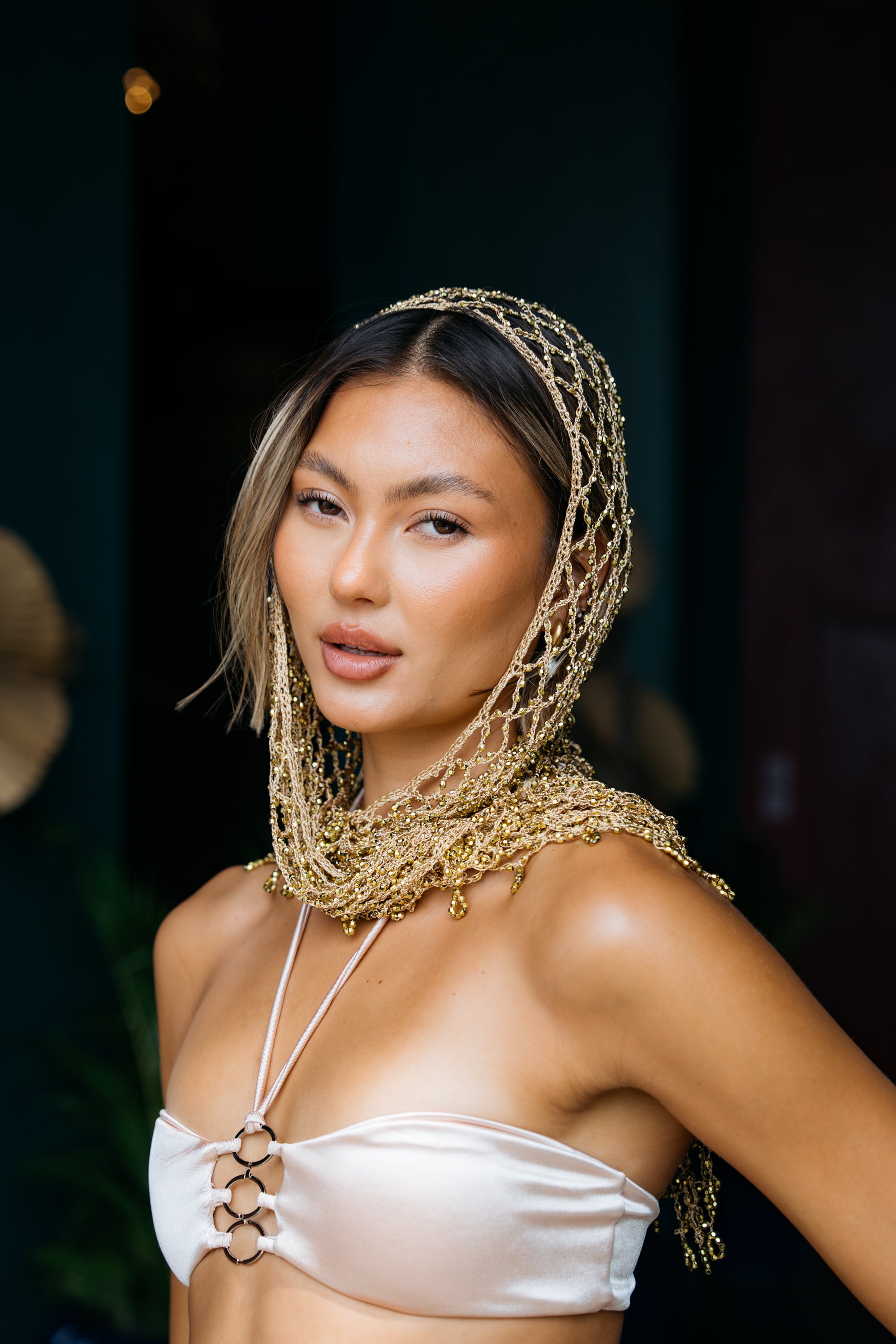 Rue Gold Beaded Sarong