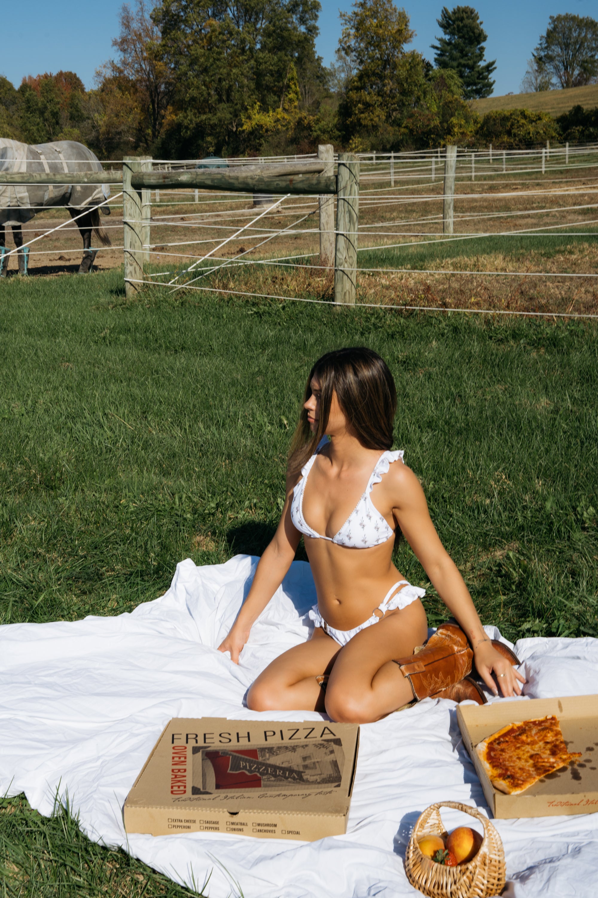 Twila in White Floral Top