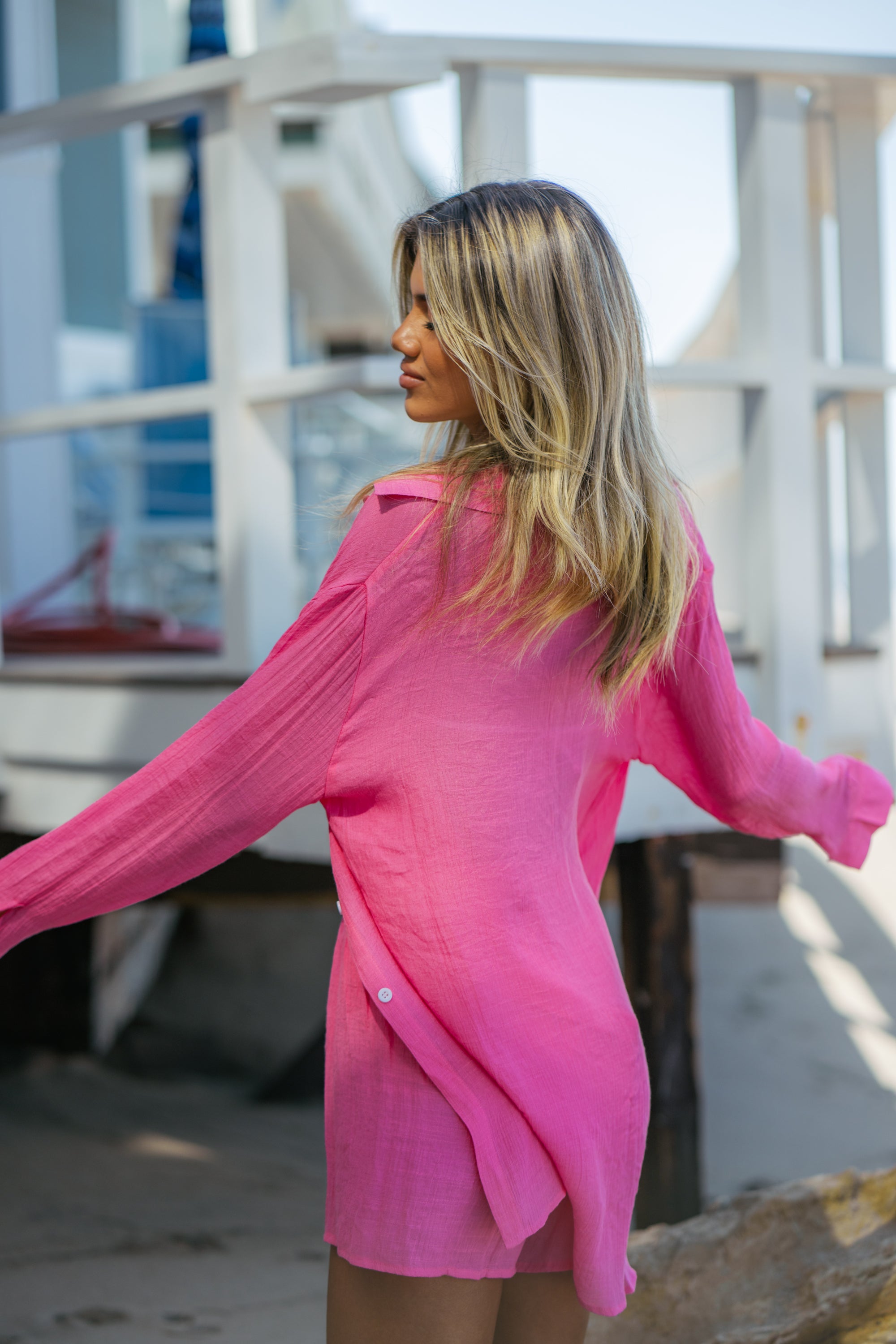 Delta Coverup Set in Barbie Pink
