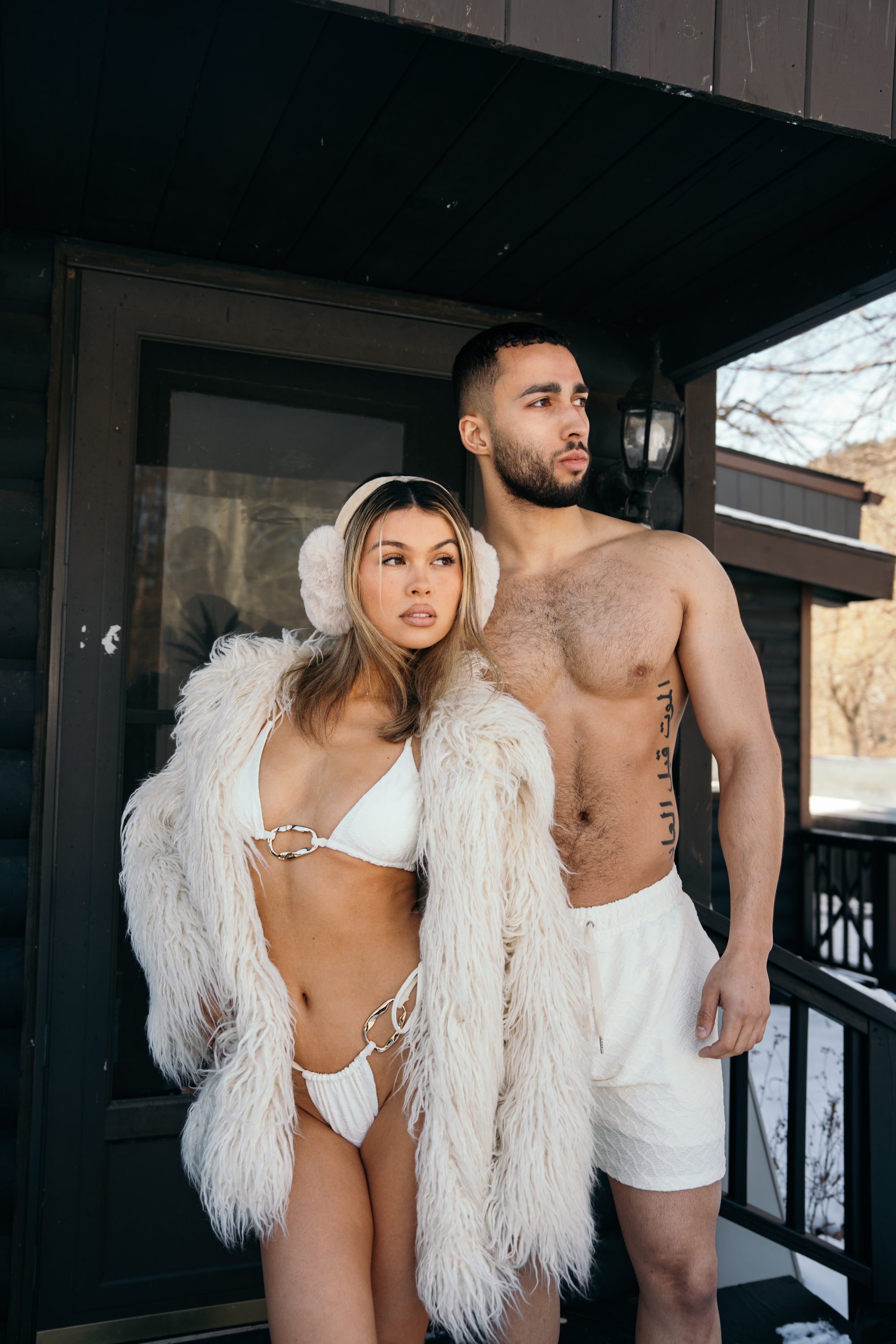 Miles Textured Short Cream