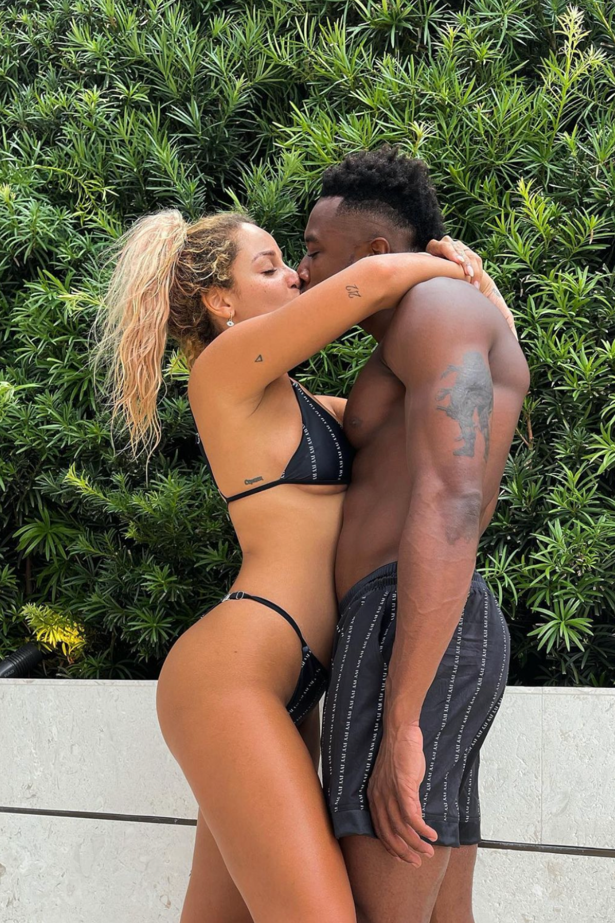 Dylan in Satin Black Shorts