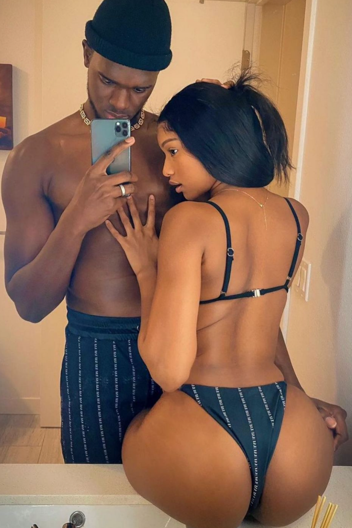 Dylan in Satin Black Shorts