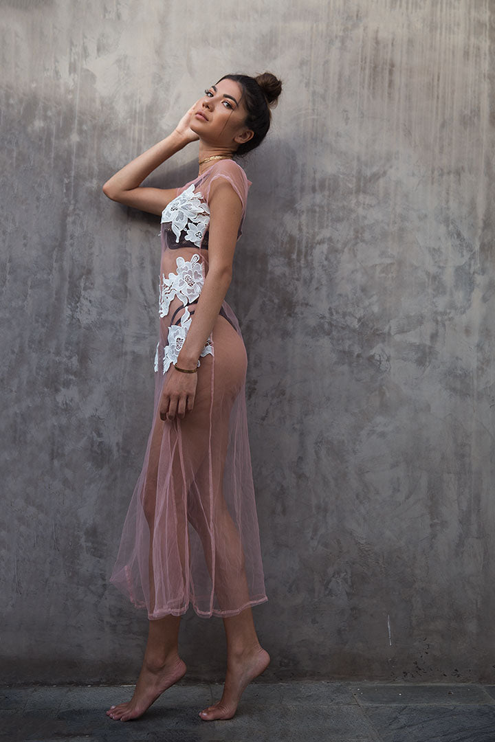 Ren Embroidered Coverup Blush