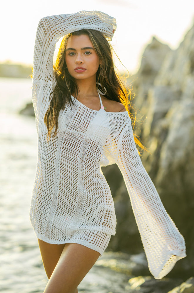 Serenity Coverup Dress in White